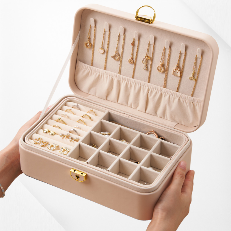 Tragbare Schmuckschatulle für Ringe und Ohrringe