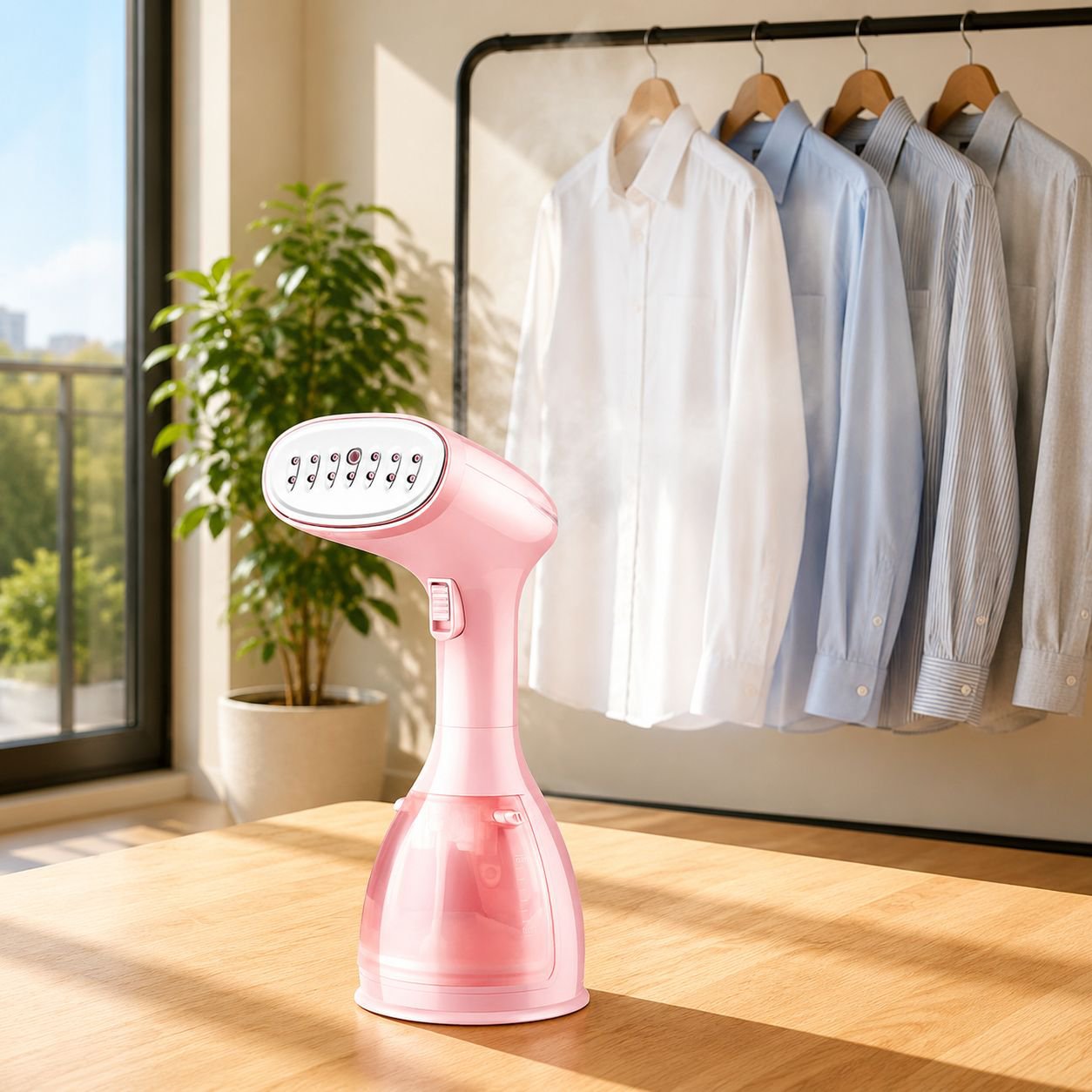 Mini steam iron for quick garment care