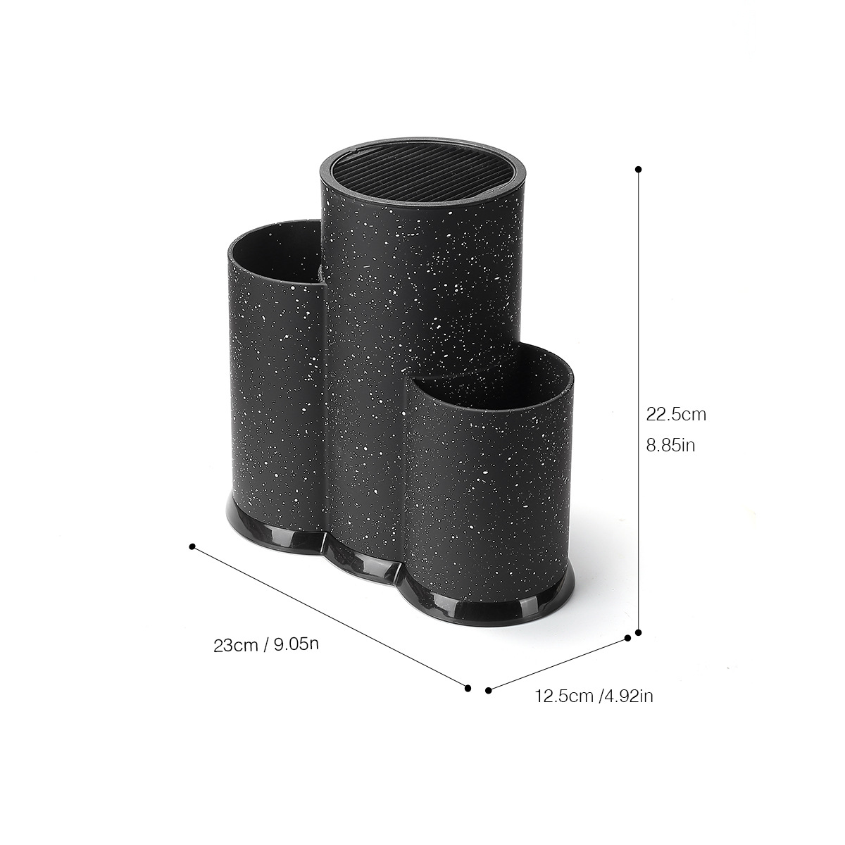 Anti-slip rubber plastic knife holder