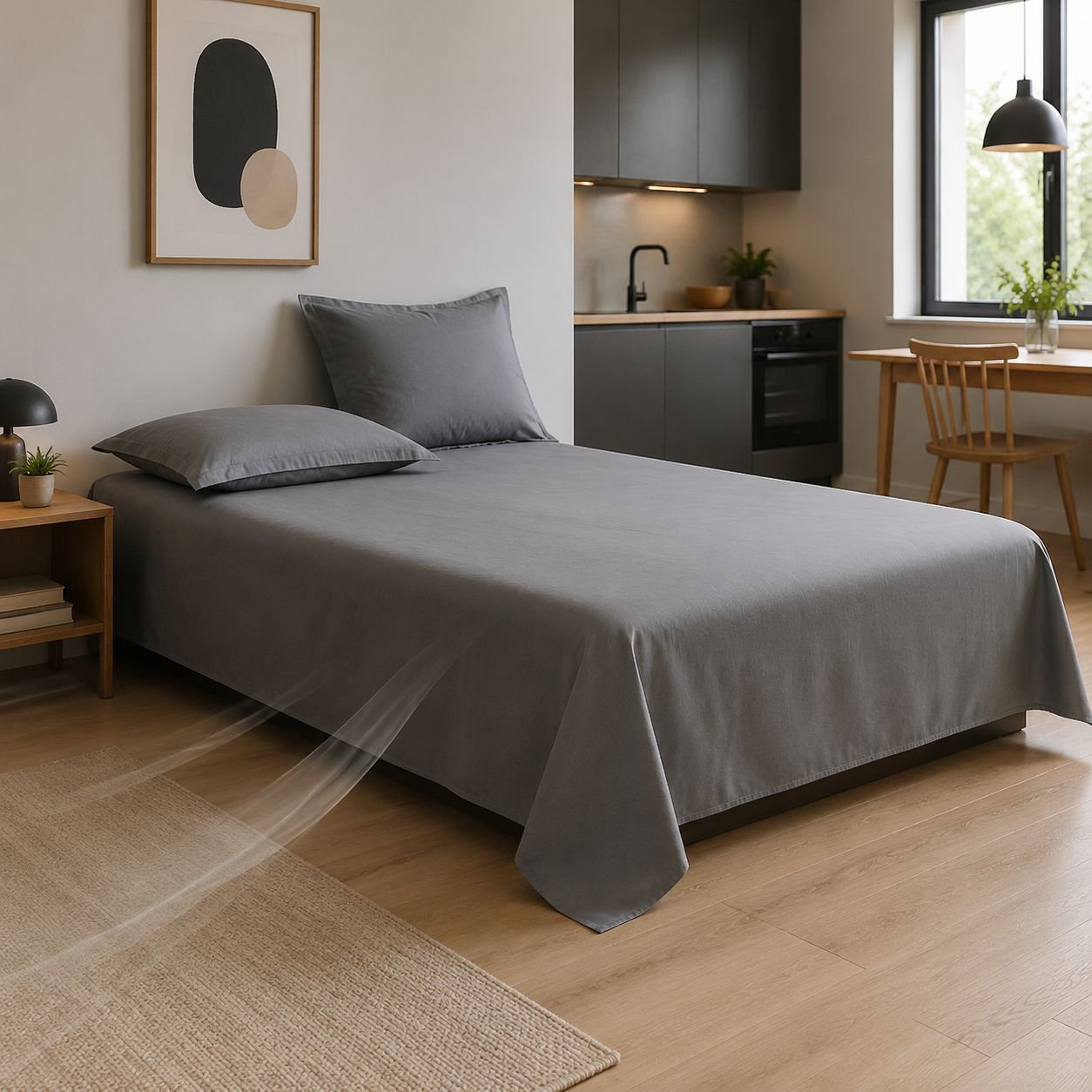 Comfortable Washed Cotton Fabric Sheets with Reactive Dyeing