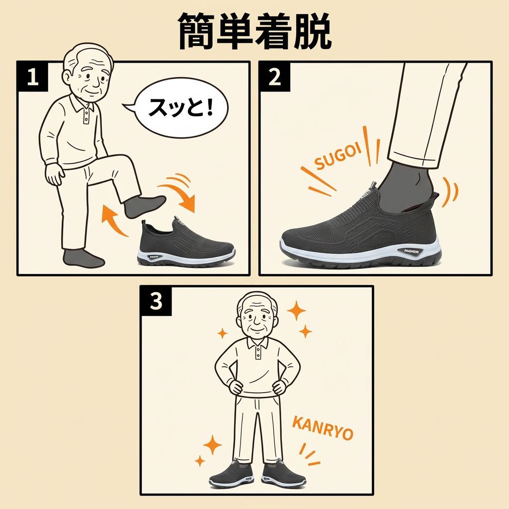 軽量カジュアルウォーキングシューズ