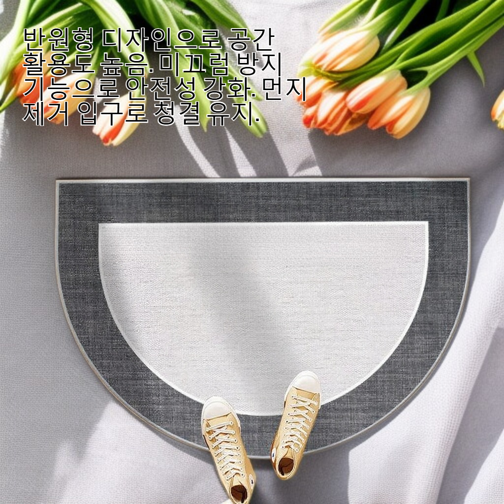 반원형 미끄럼 방지 먼지 제거 입구 발판