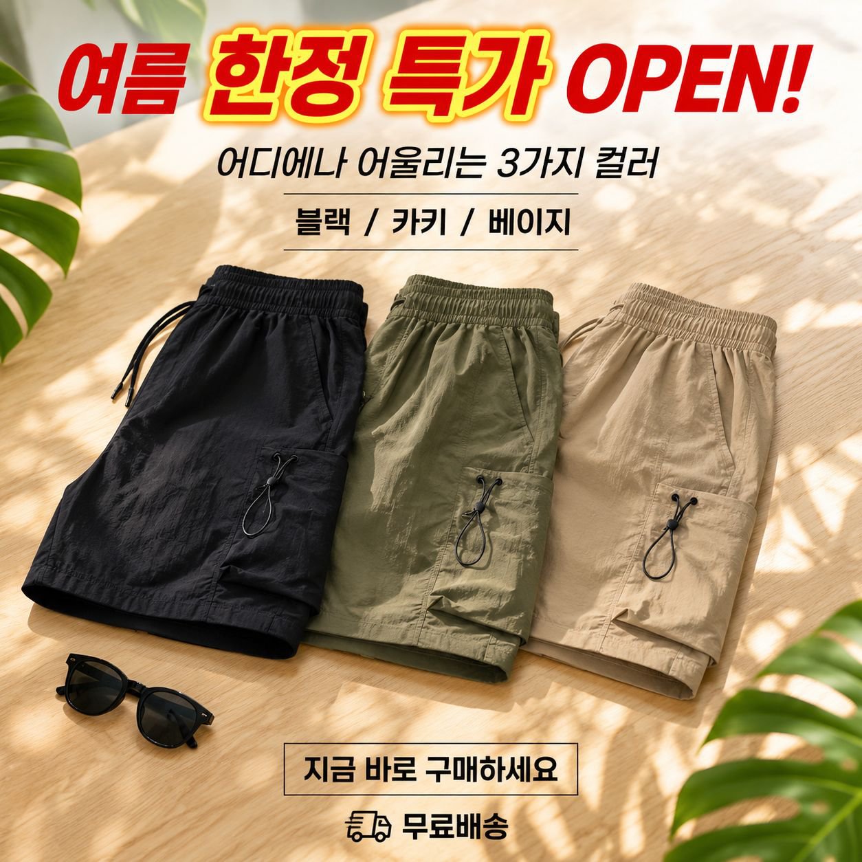 여름 빅사이즈 남성 오부카고바지 스포츠 캐주얼 팬츠