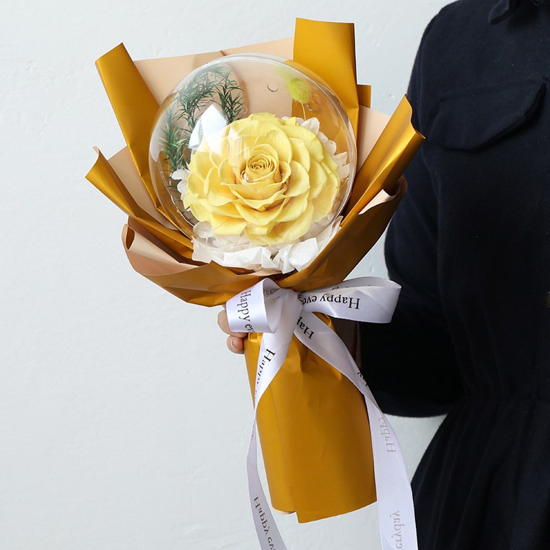 永生玫瑰花氣球花束
