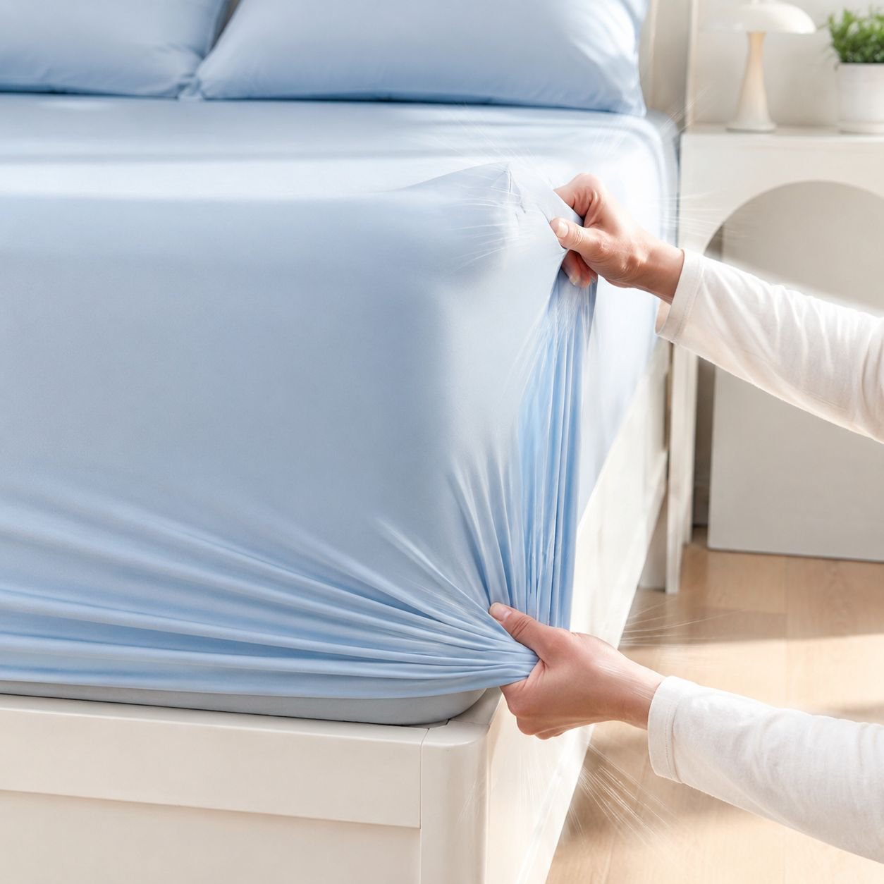 Class A Nylon/Ammonium Silk Cooling Fitted Sheet, Essential for Comfortable Summer Sleep