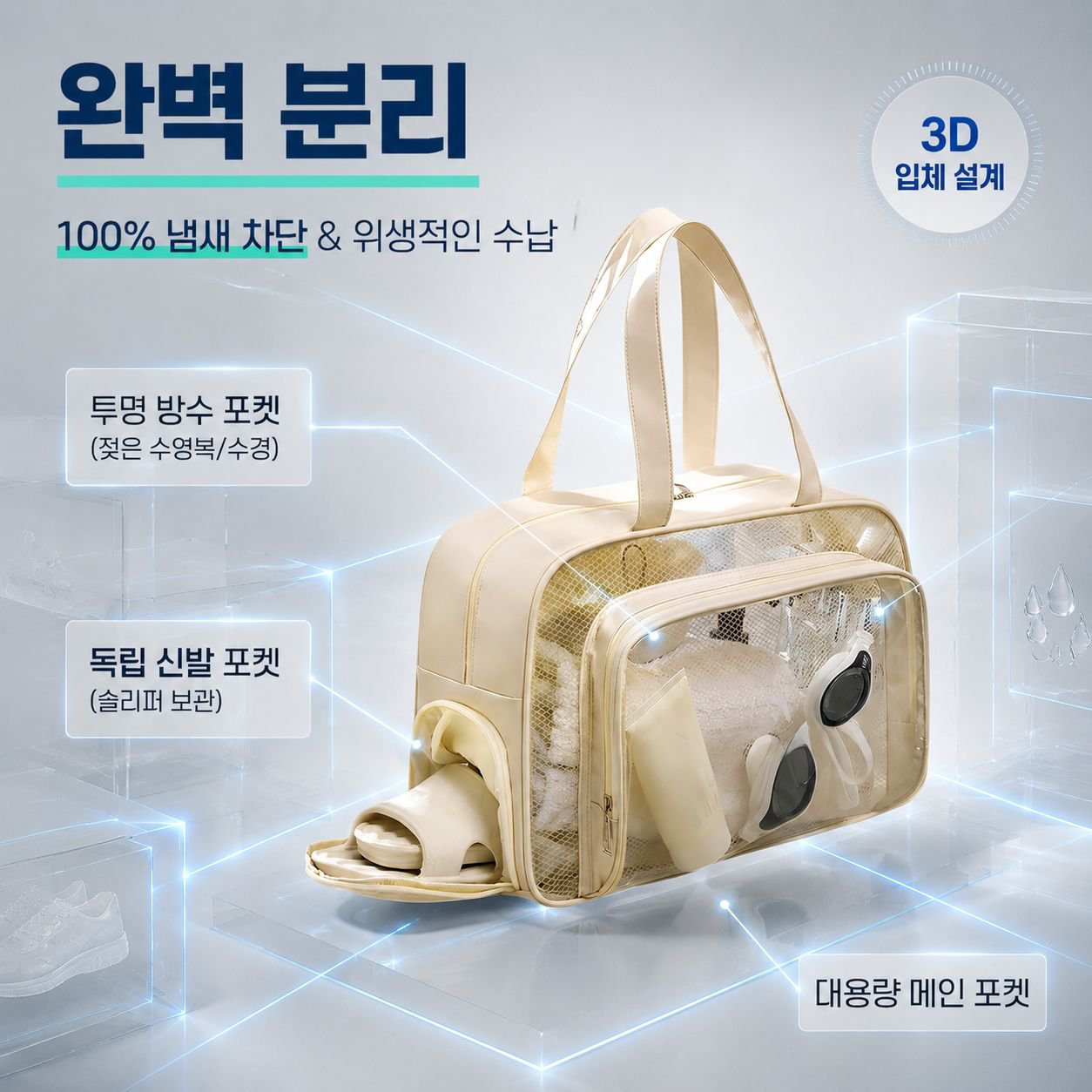스포츠 수영복 수납가방, 비치백, 다양한 환경에 적합