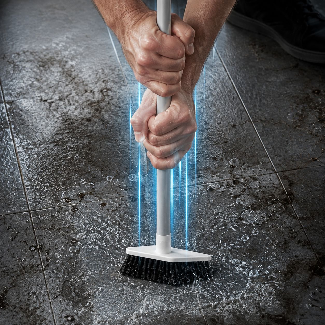 Long Handle Retractable Triangle Floor Brush Multifunction