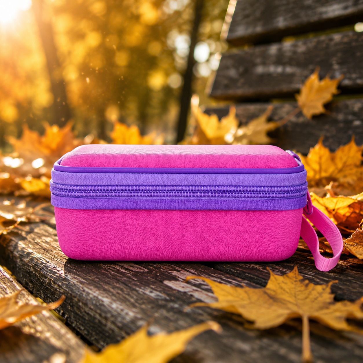 Shockproof hard shell camera case in pink