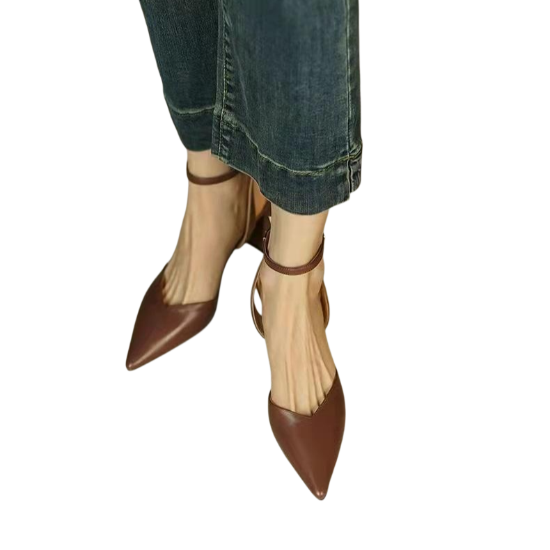 여자 봄 일자 스트랩 누드 스틸레토 힐 여자 사이드 스틸레토 힐 여성 봄 누드 일자 스트랩 힐