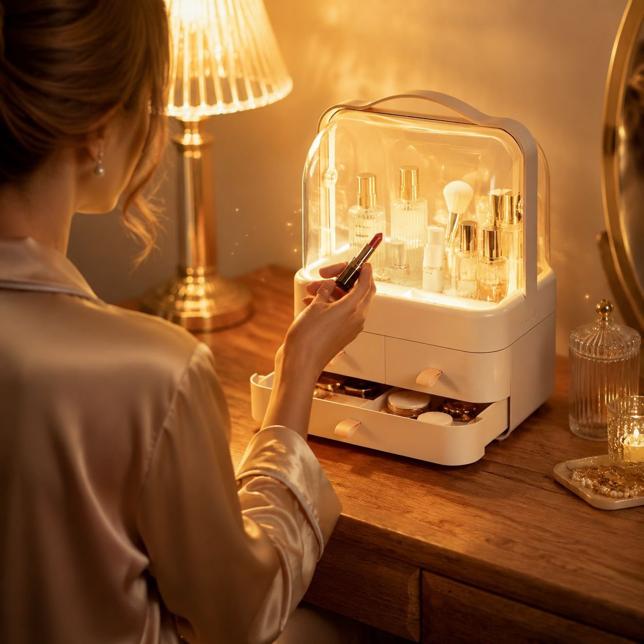 Ordentliche Make-up Aufbewahrungslösung