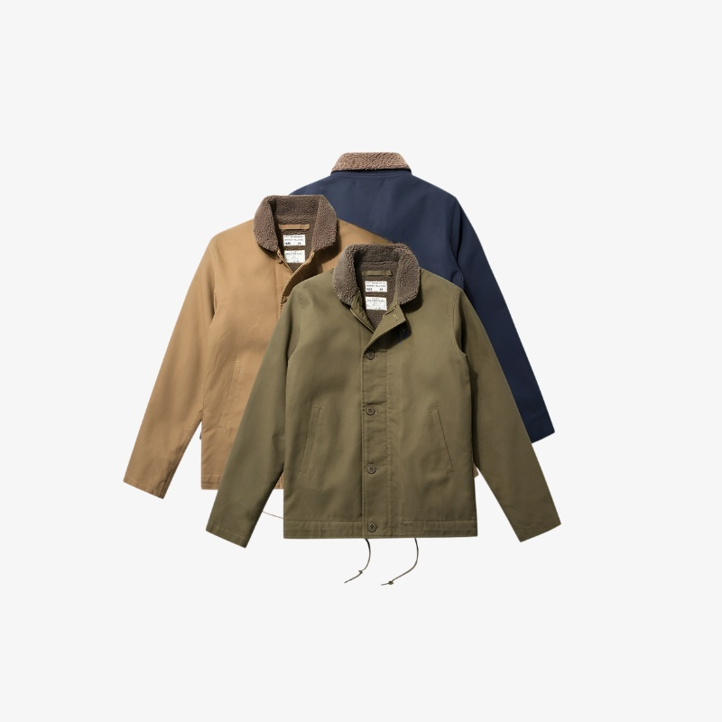 ネイビーレタープリントN-1ジャケット全体画像