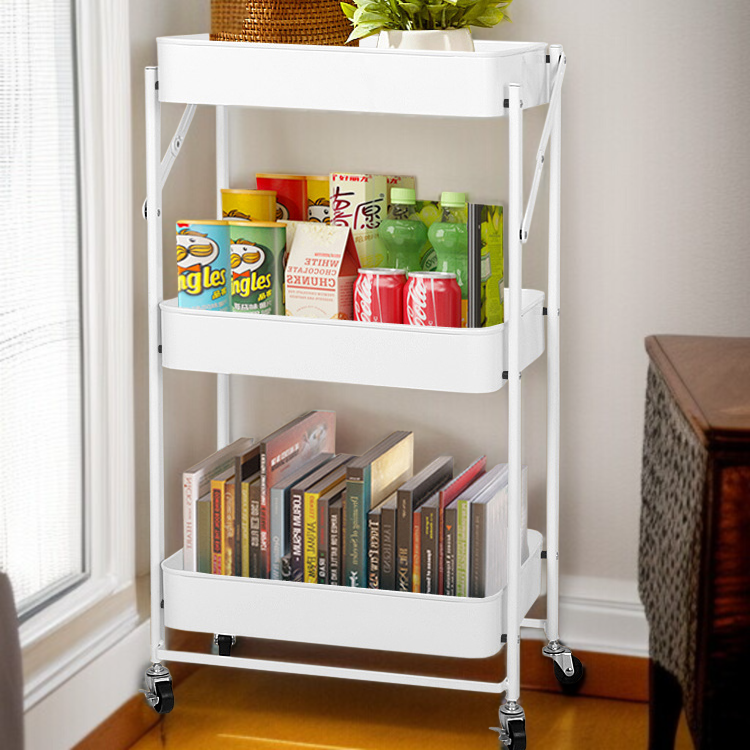 접이식 다층 수납 카트 전체 모습