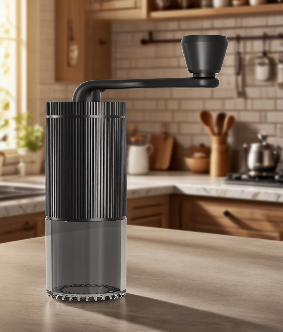 Ergonomická klika ručního mlýnku na kávu