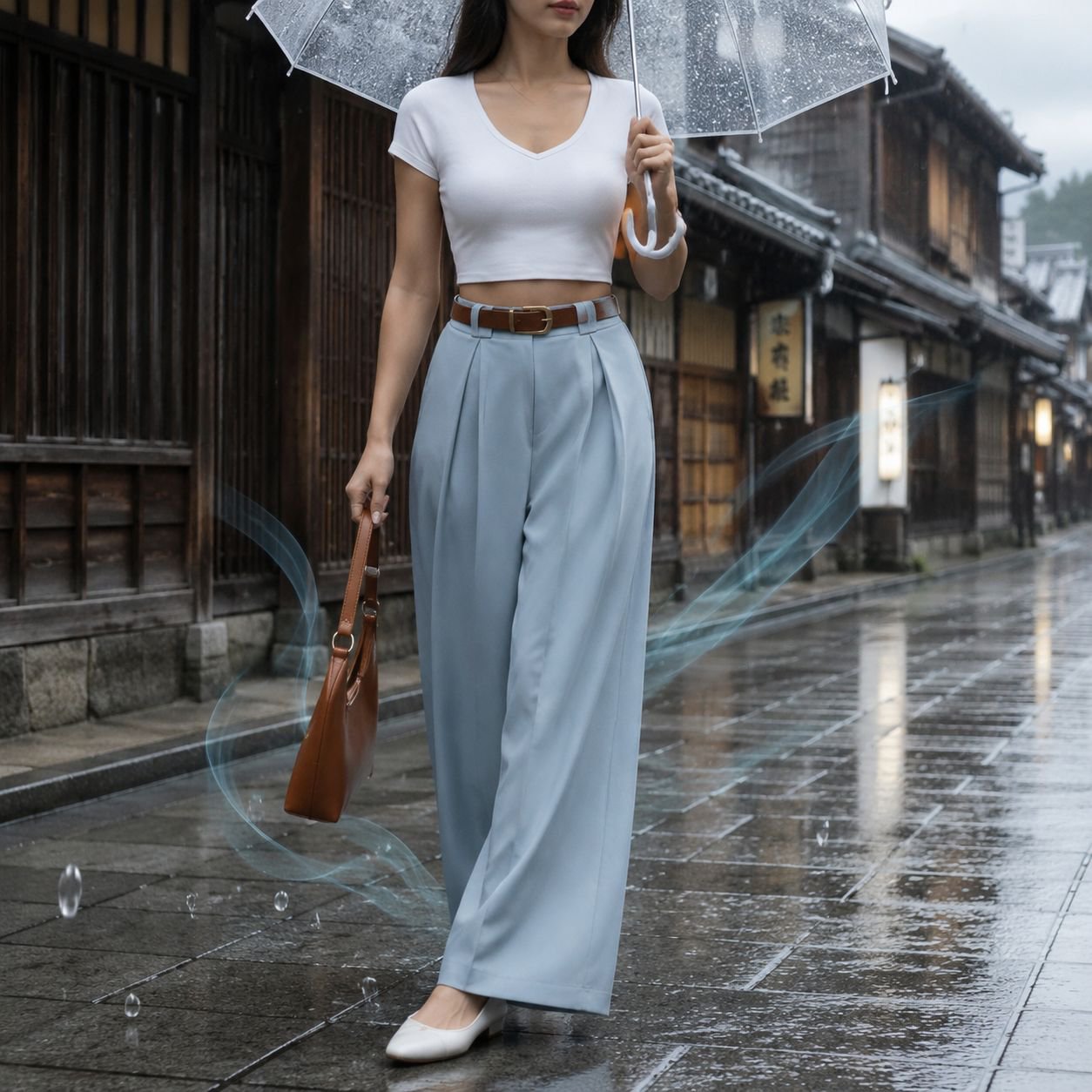 万能カジュアル スリムに見せる 春夏スーツパンツ