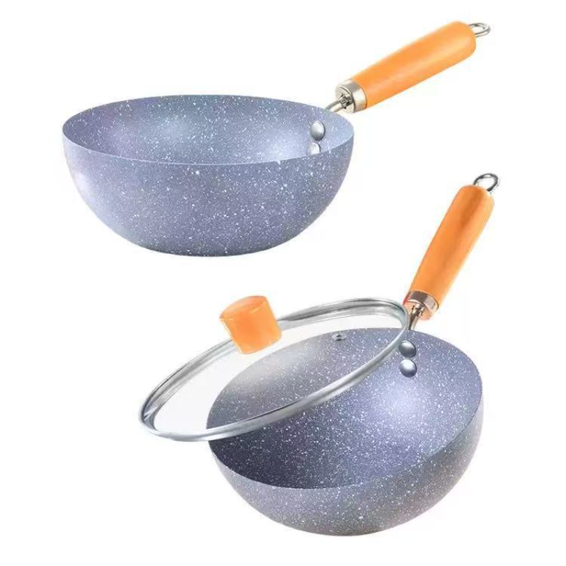Non-stick mini frying pan with marble pattern, a stylish and affordable household mini frying pan.