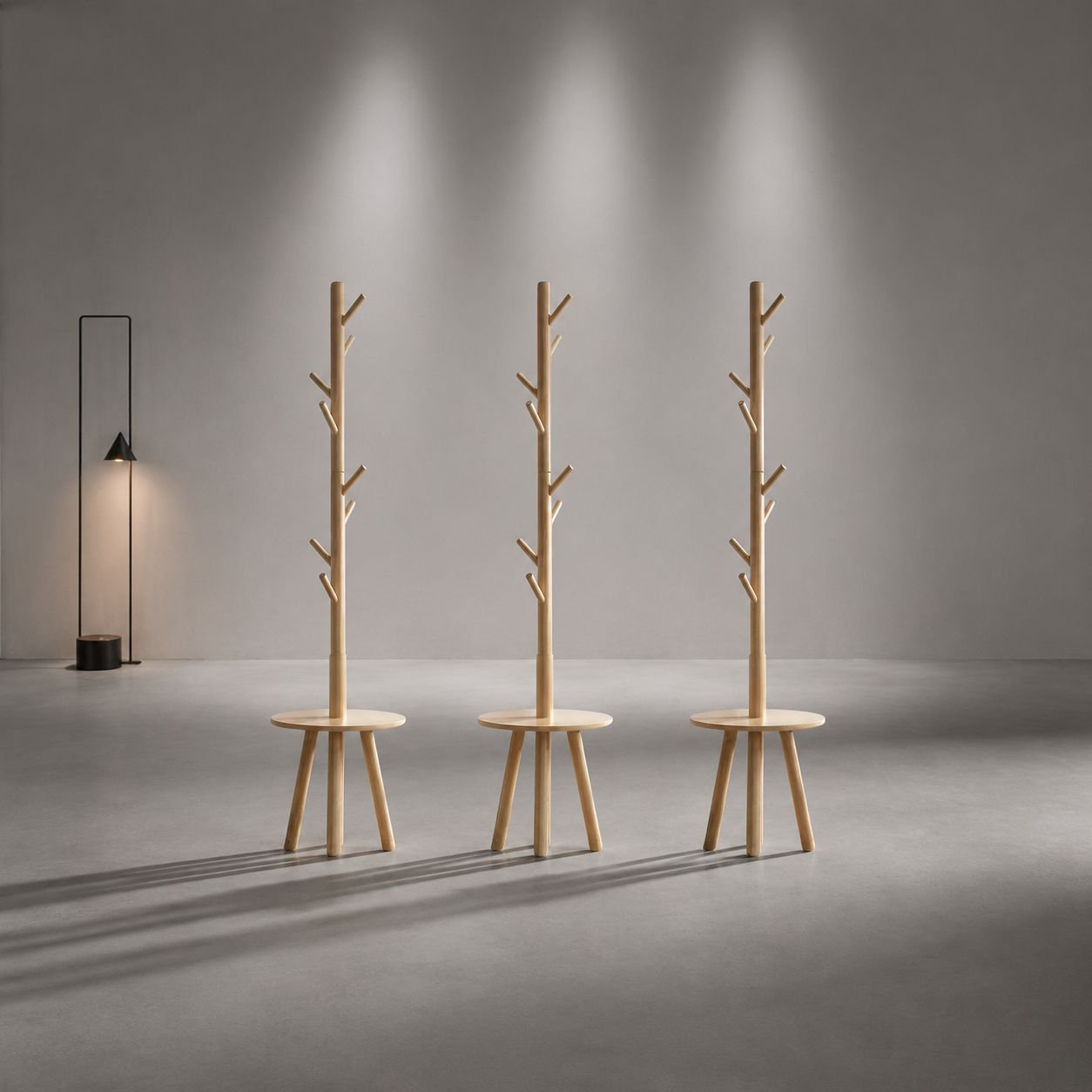 Multifunktionaler Massivholz Kleiderständer, freistehend für Schlafzimmer und Wohnzimmer