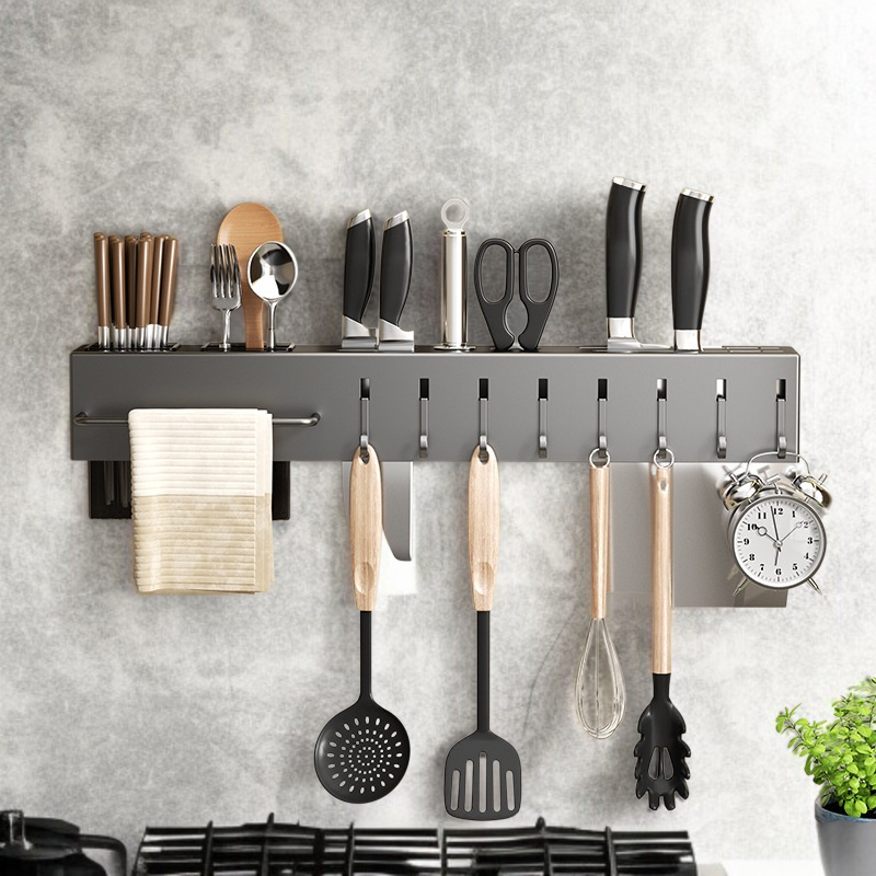 Küchenregal aus Edelstahl ohne Bohren montiert