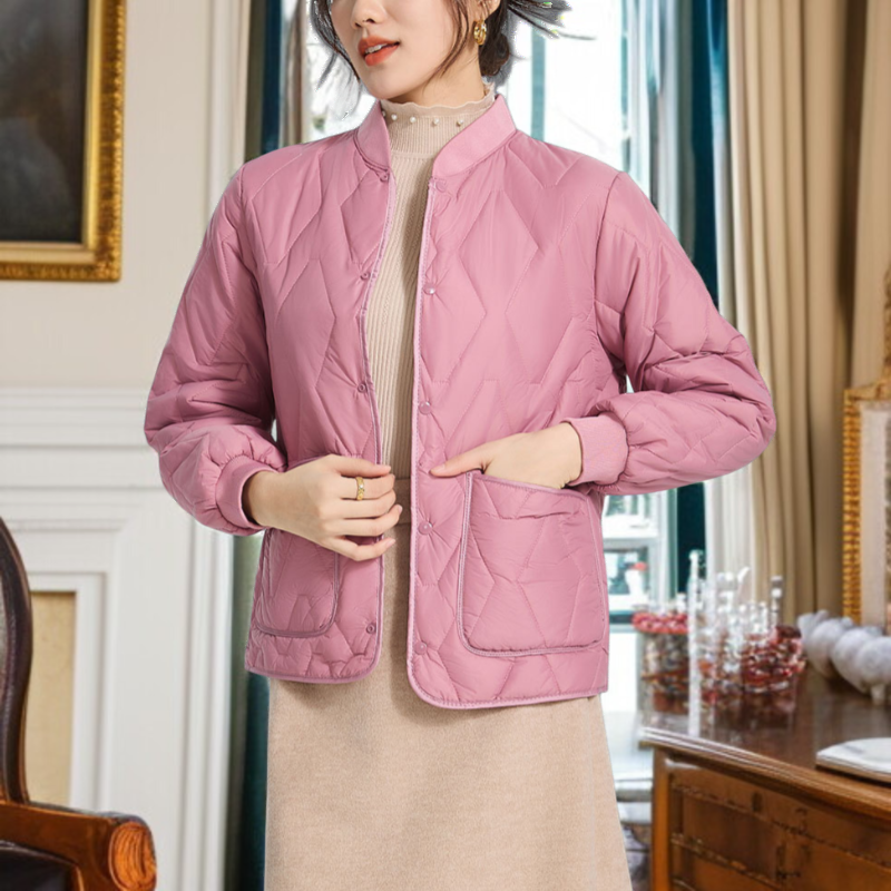 秋冬用保温長袖綿インナー レディース・メンズ兼用 軽量綿ジャケット