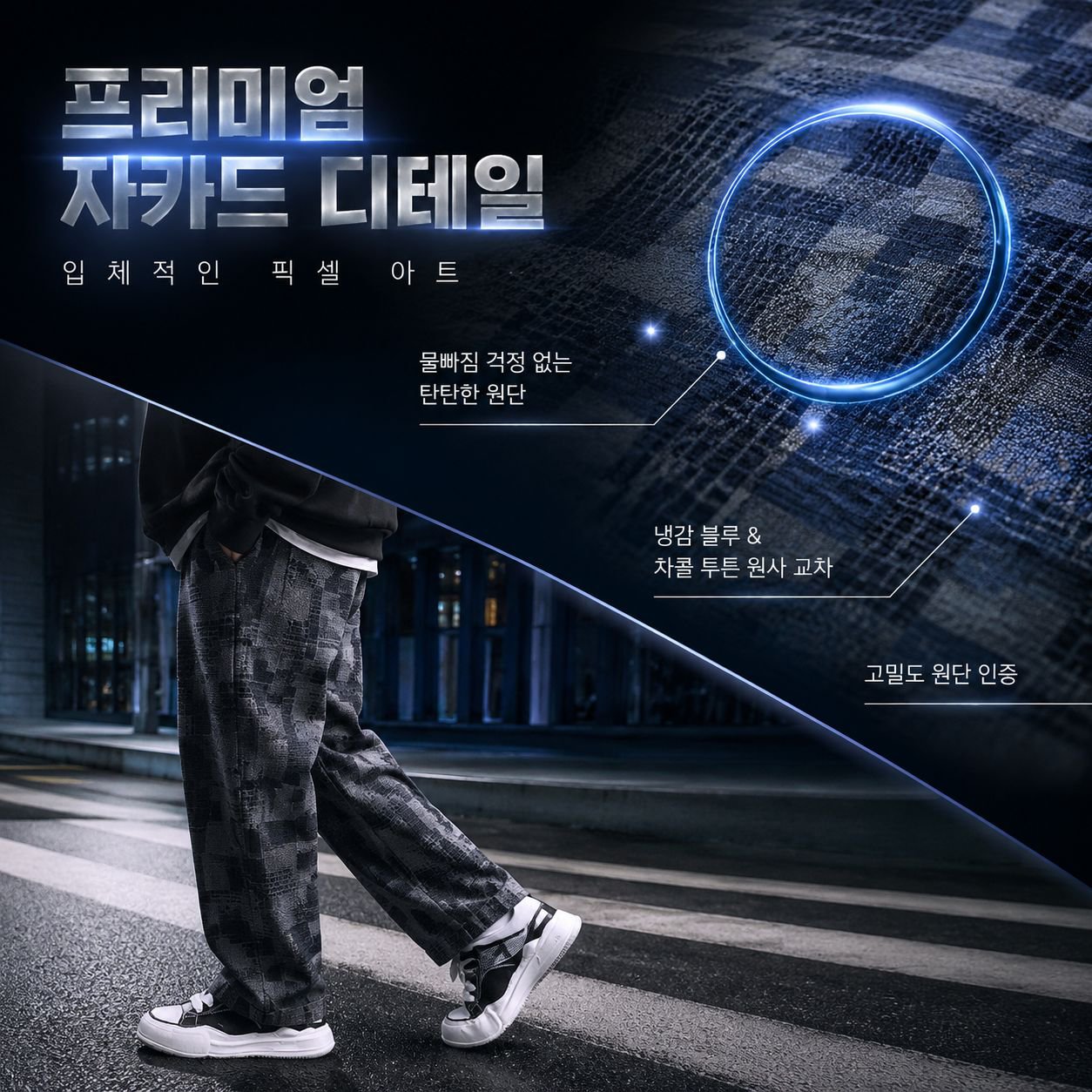 가을 남성용 베이직 하이스트리트 와이드 캐주얼 팬츠