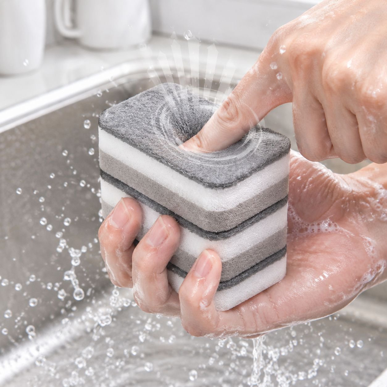 Multipurpose Kitchen Cleaning Brush Sponge