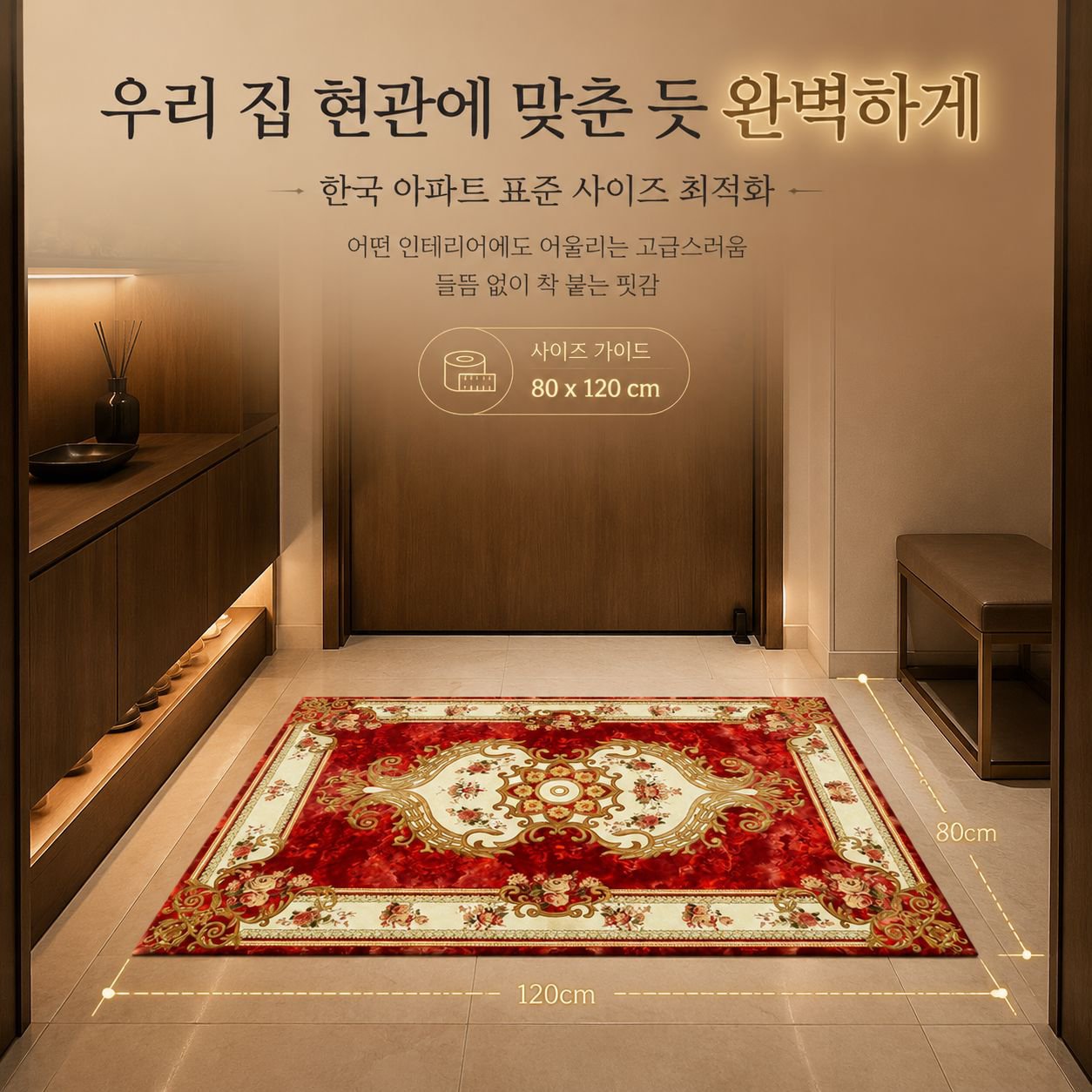 물세탁 논슬립 발매트 2p 세트 욕실 주방용