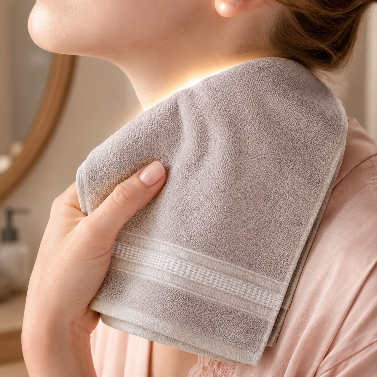 Soft and fluffy bath towel made from pure cotton