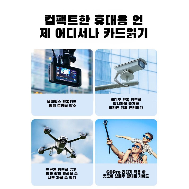 tf/sd 카드 리더기 다기능 휴대폰 카메라용 typec/usb 포트 3.0 애플 포트 카드 리더기