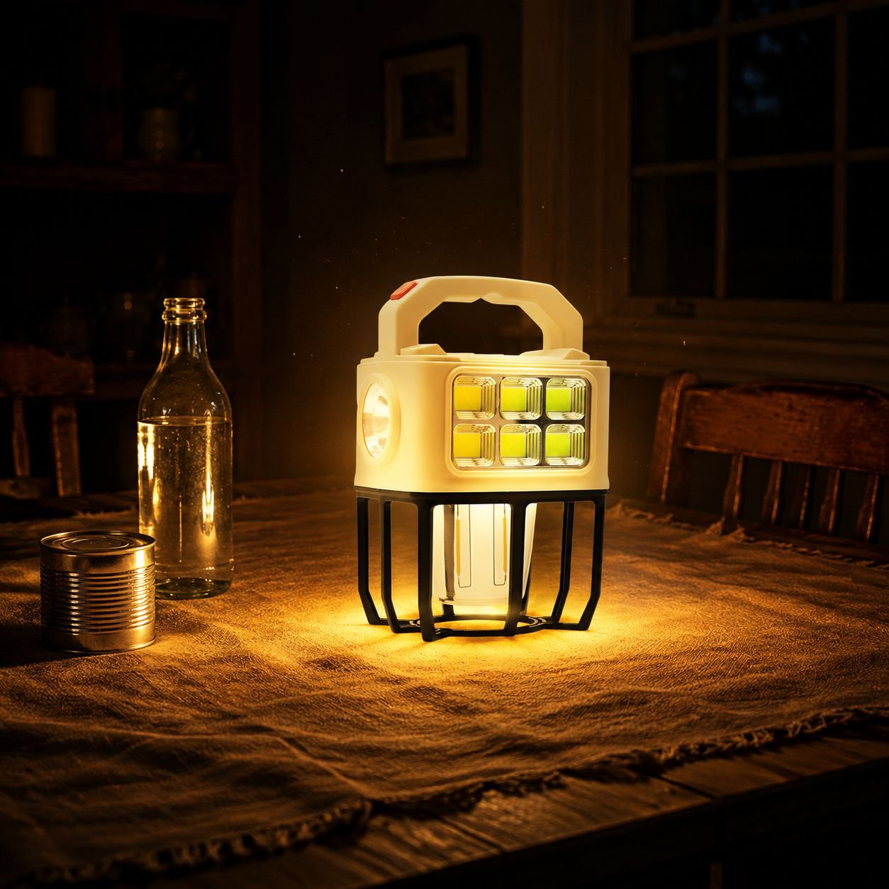 3-in-1 Solar LED Camping Lantern, Portable Multi-function Tent Light