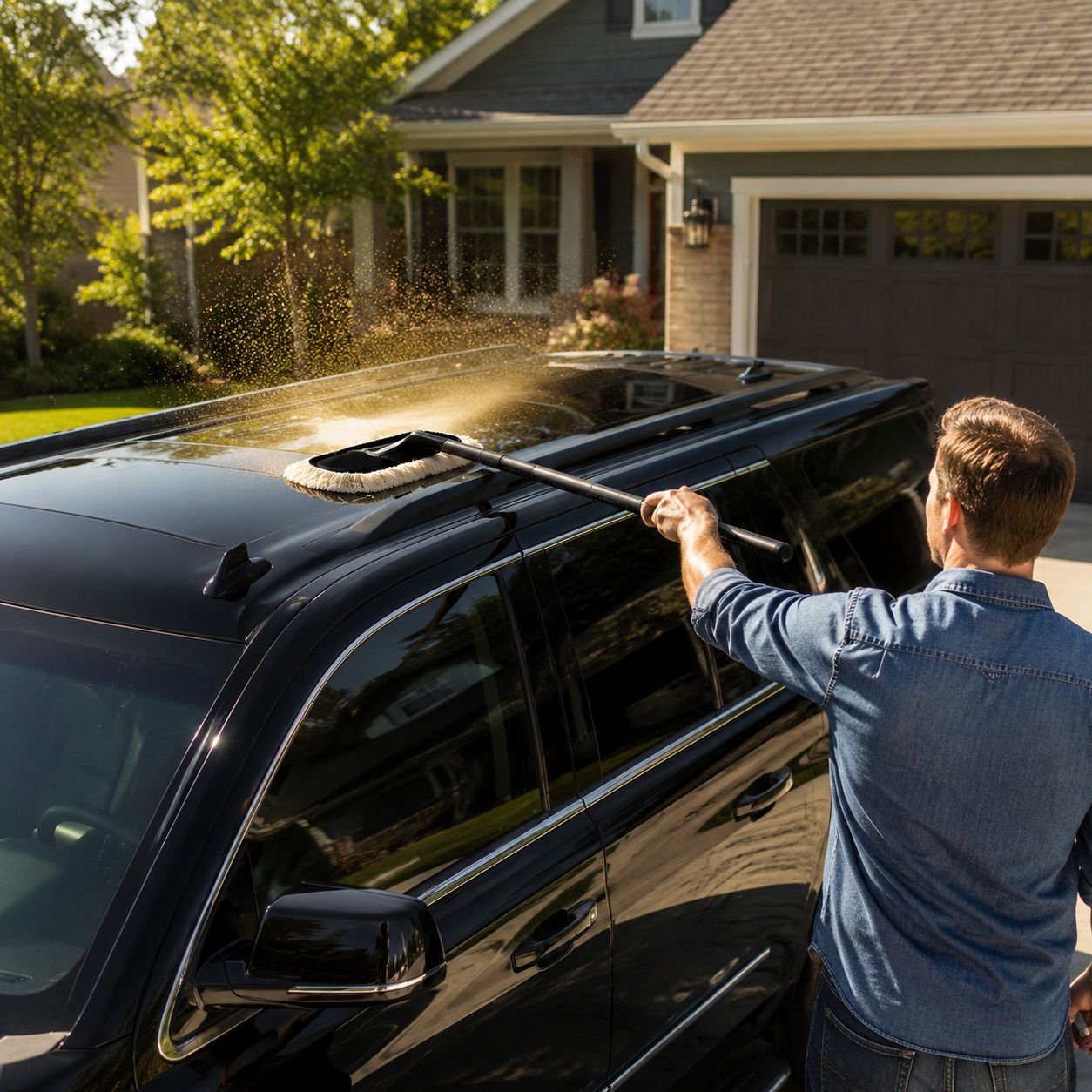 Extendable Car Wash Mop Wax Brush