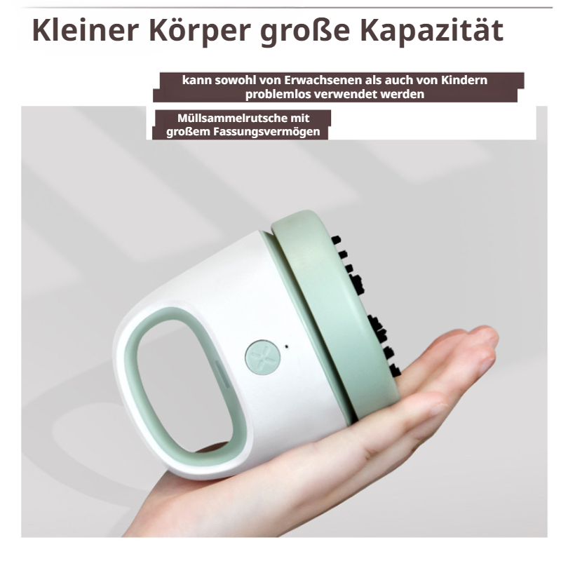 Niedlicher Cartoon-USB-Lade-Desktop-Staubsauger, kabelloser tragbarer Büro-Tastaturreiniger, Handsta