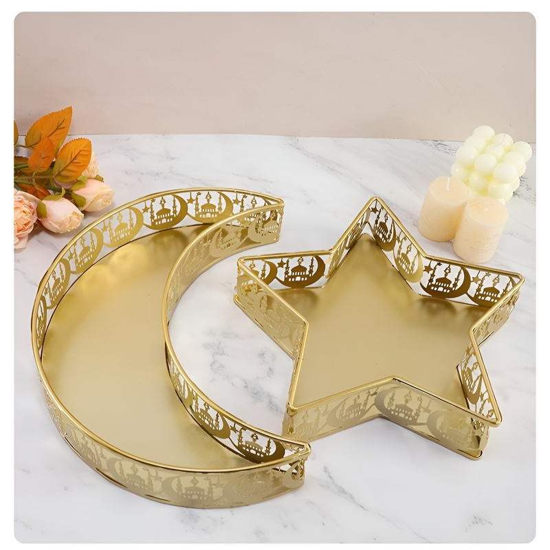 ラグジュアリーなゴールドアイアン星月フルーツトレイ・ホームデコレーション