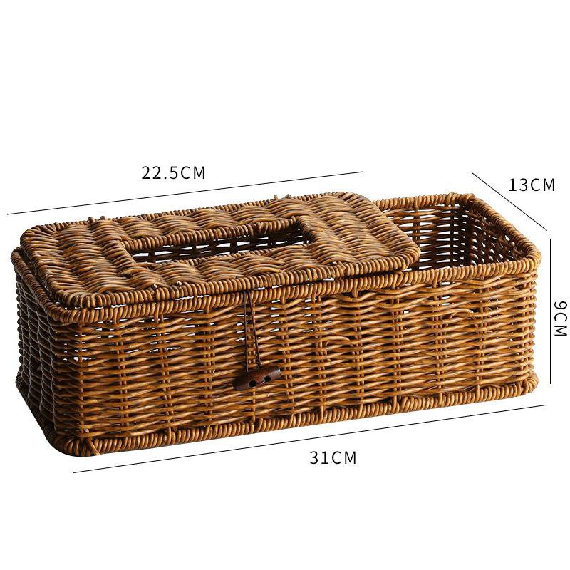 Woven tissue box storage