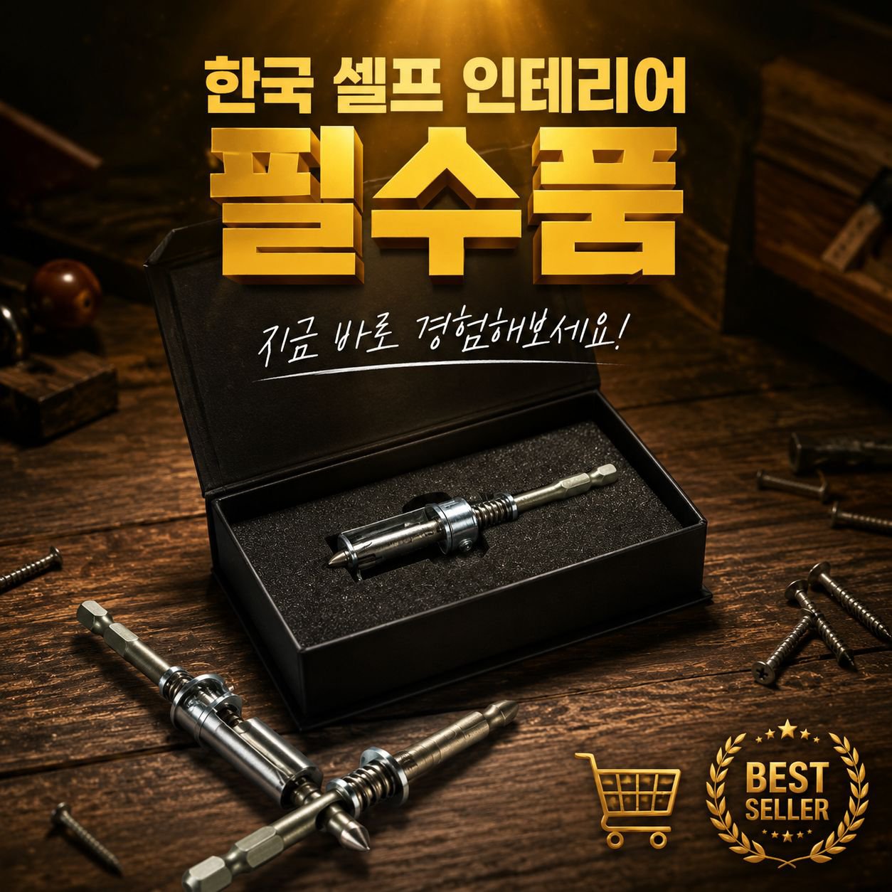 한 손 조작 나사 고정 도구 스프링식 드릴 범용형