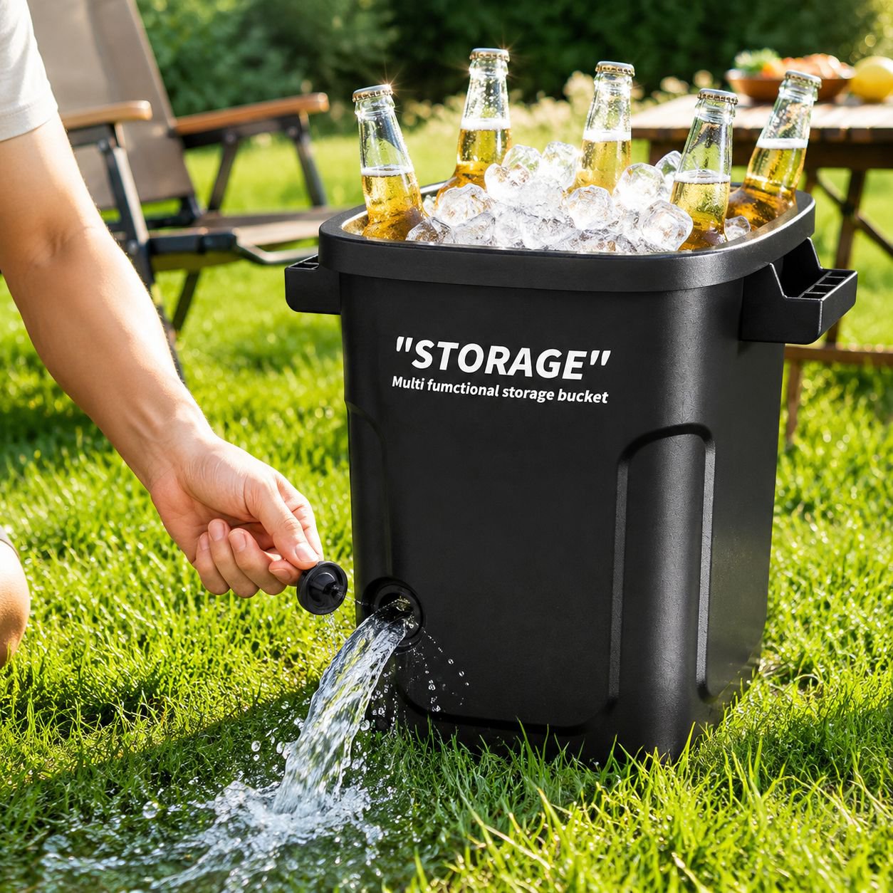 Upgraded Fine Locking Odor-Proof Household Trash Can