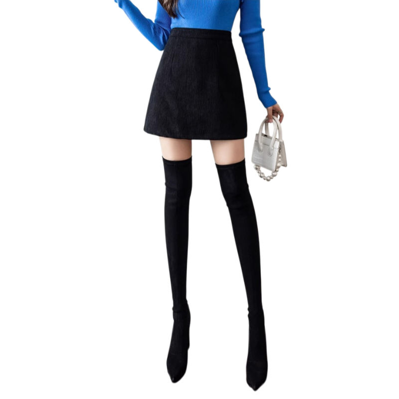 빈티지 하이웨스트 날씬해 보이는 코듀로이 스커트 A라인 스커트