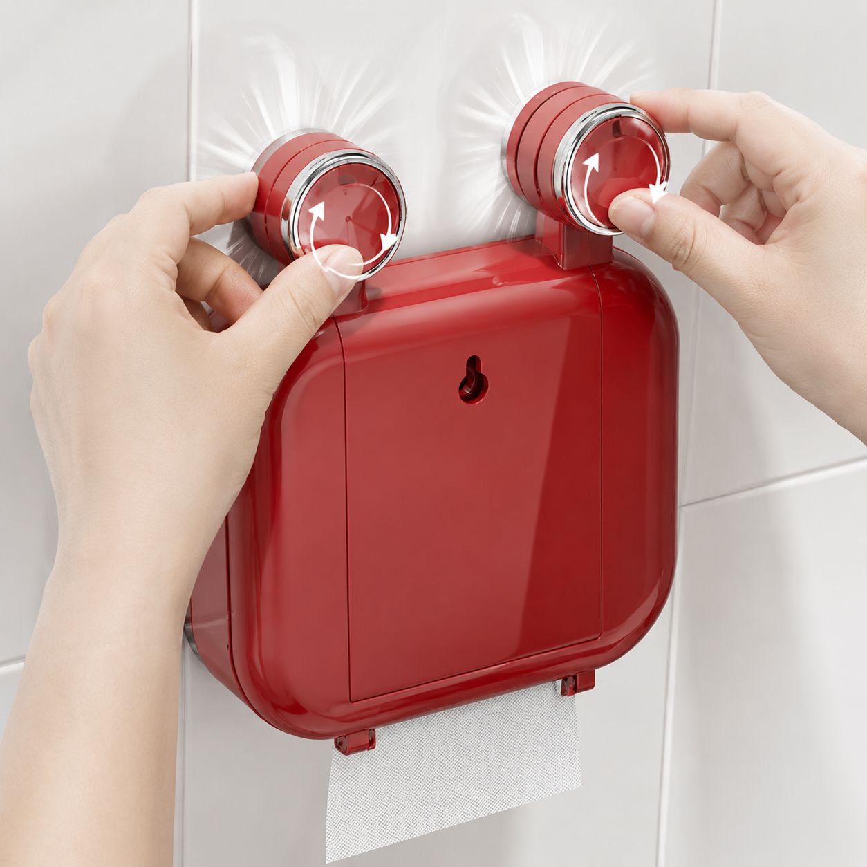 Toilet paper holder box with compartment for wipes