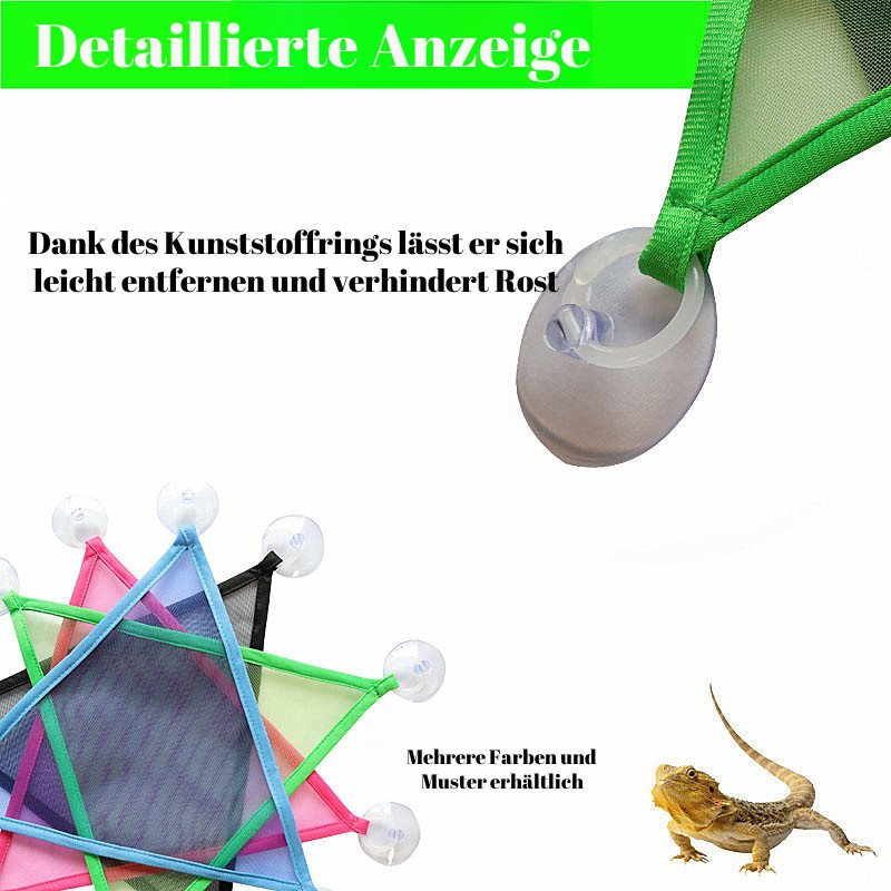 Reptilien-Hängematte mit Saugnäpfen