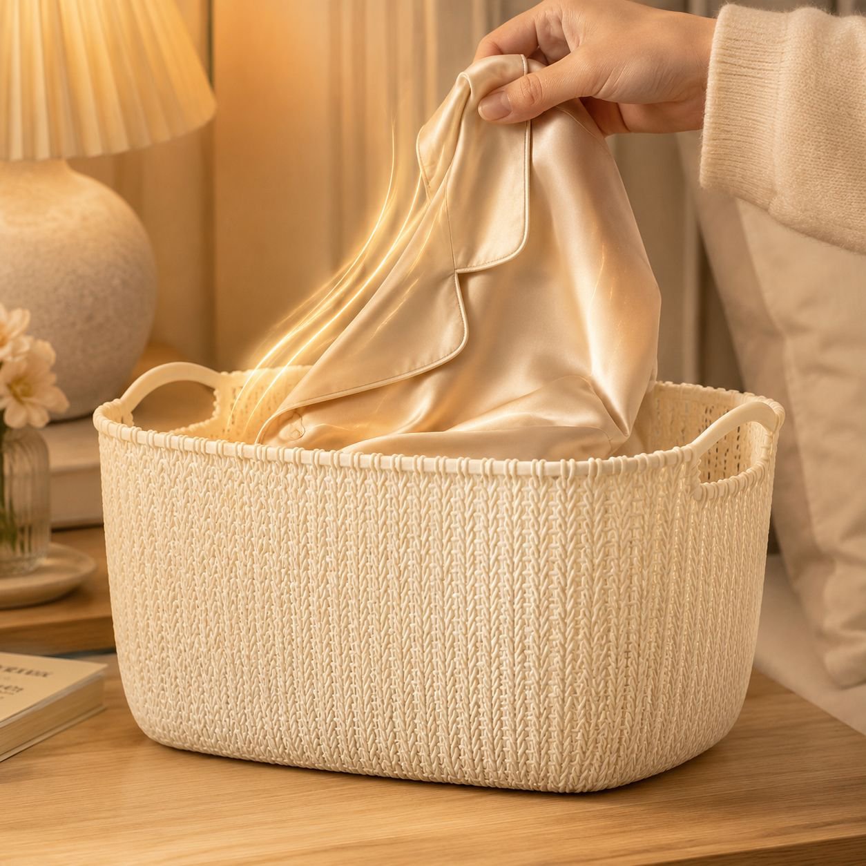 Lightweight Plastic Laundry Basket for Dirty Clothes