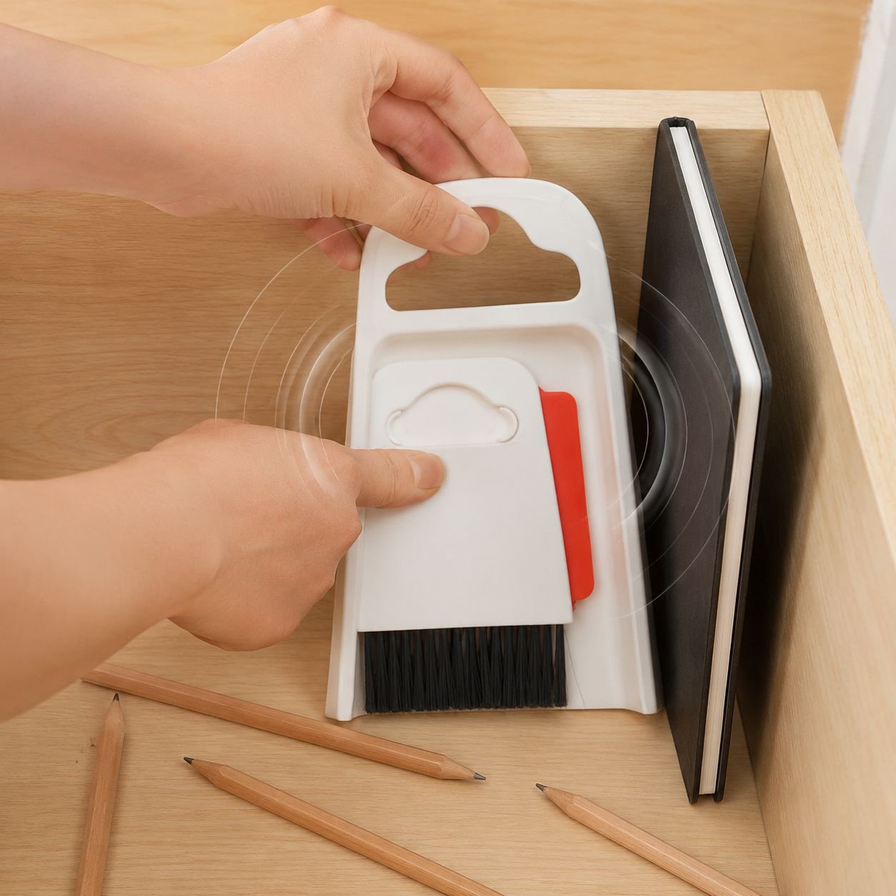 Mini Broom and Dustpan Set - Desk Cleaning Tools for Home and Office