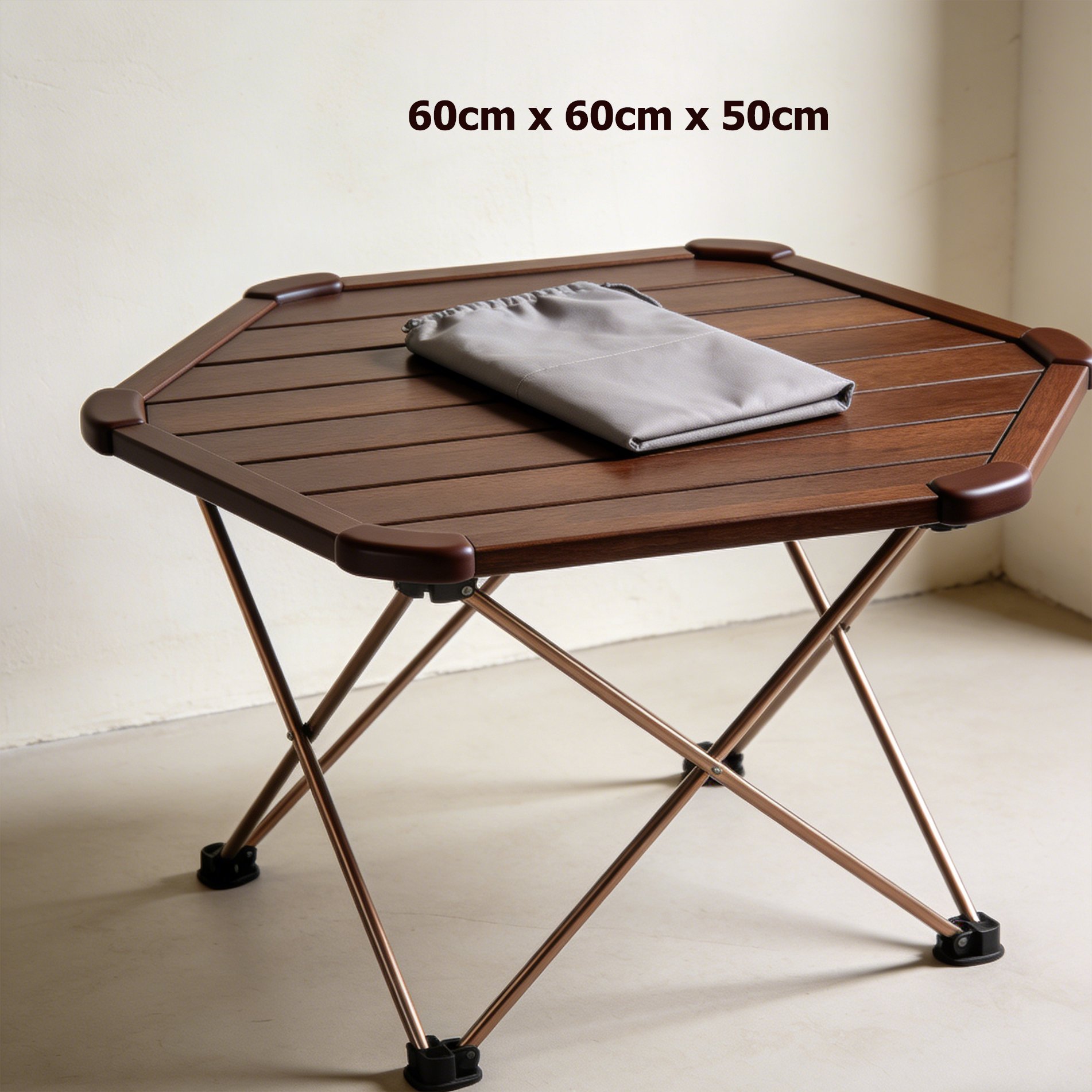 アウトドア使用に最適な六角形テーブル