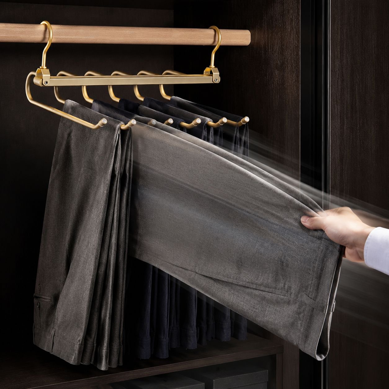 Rustproof and sturdy pants rack for home use