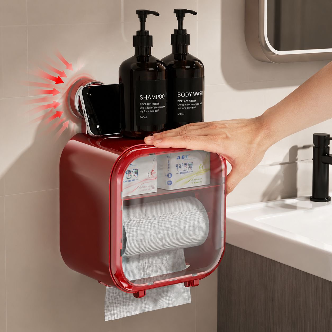 Multifunctional Toilet Paper Storage Box