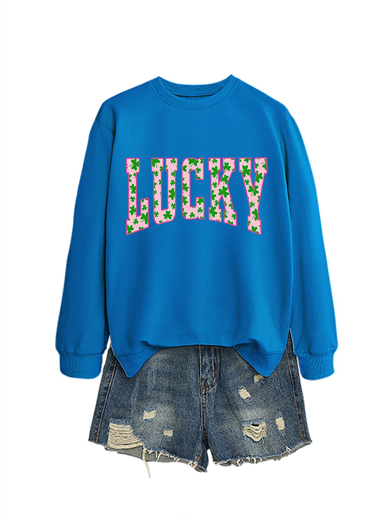 【Lucky Arrival】Pink Clover Women's Sweatshirt