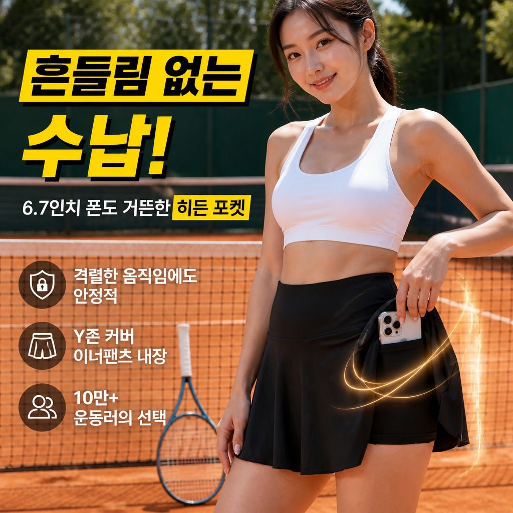 편안한 플리츠 스커트