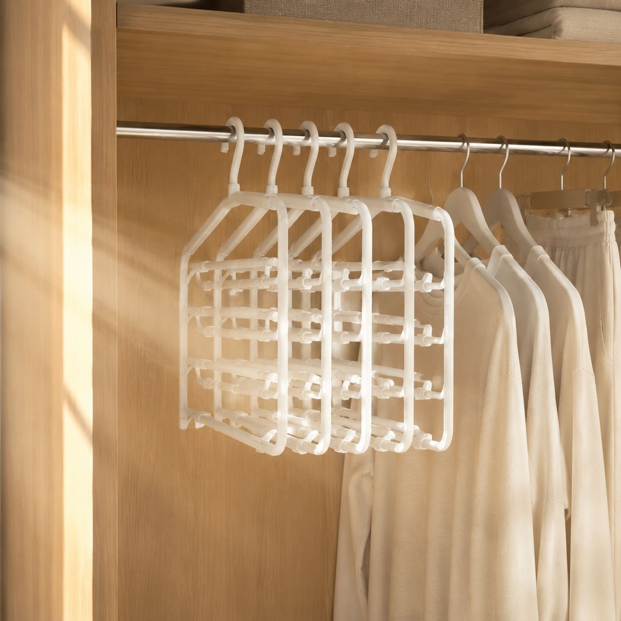 Easy installation of 3D space expandable hanger on wall
