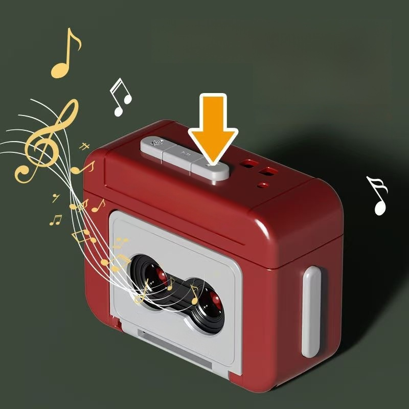 Vintage Mini Portable Speaker Recorder Keychain