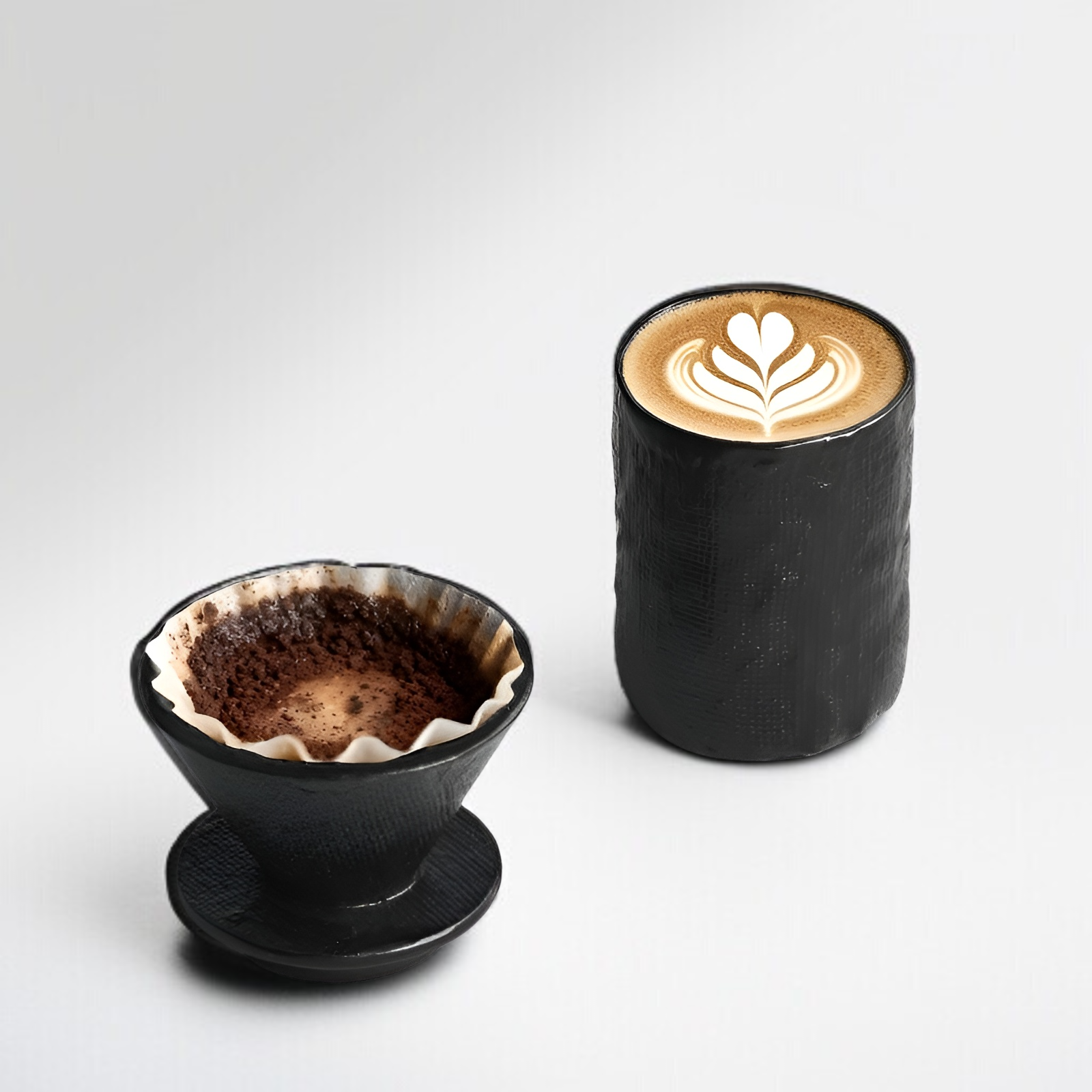 一人用ハンドドリップコーヒーカップセット 和風 手作り陶器 コーヒーフィルター＆カップ ギフトボックス