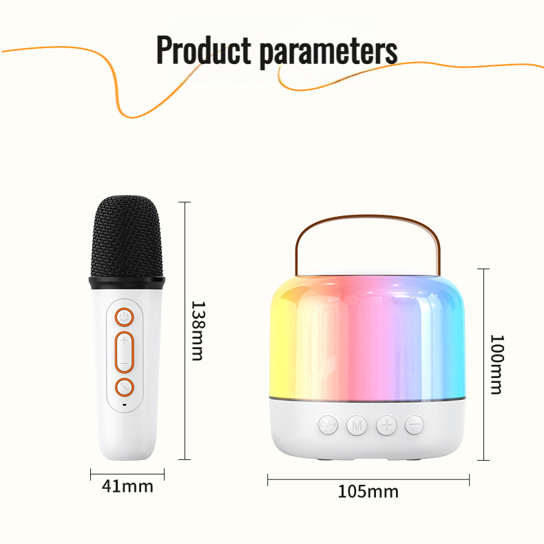 Altavoz portátil con micrófono integrado para karaoke infantil y al aire libre