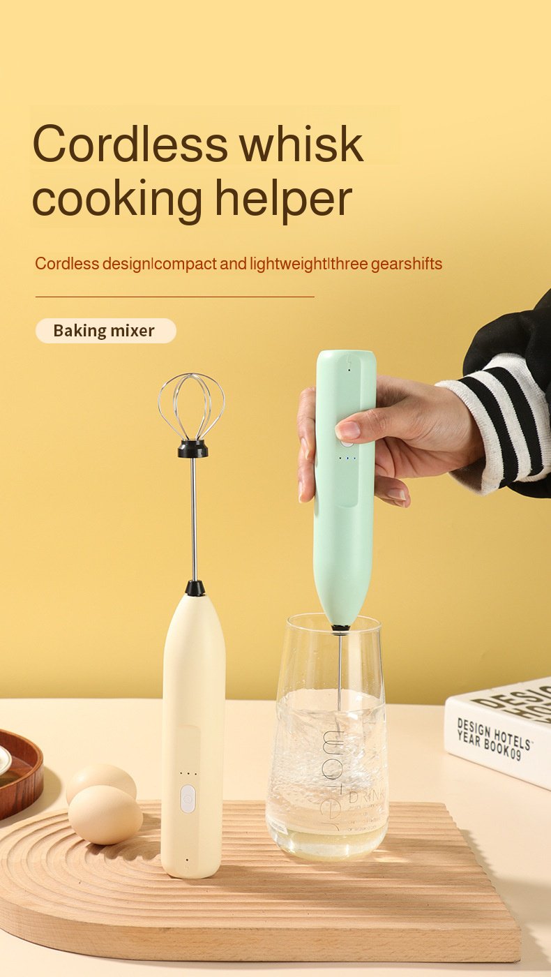 Batteur électrique rechargeable sans fil pour mousseur à lait