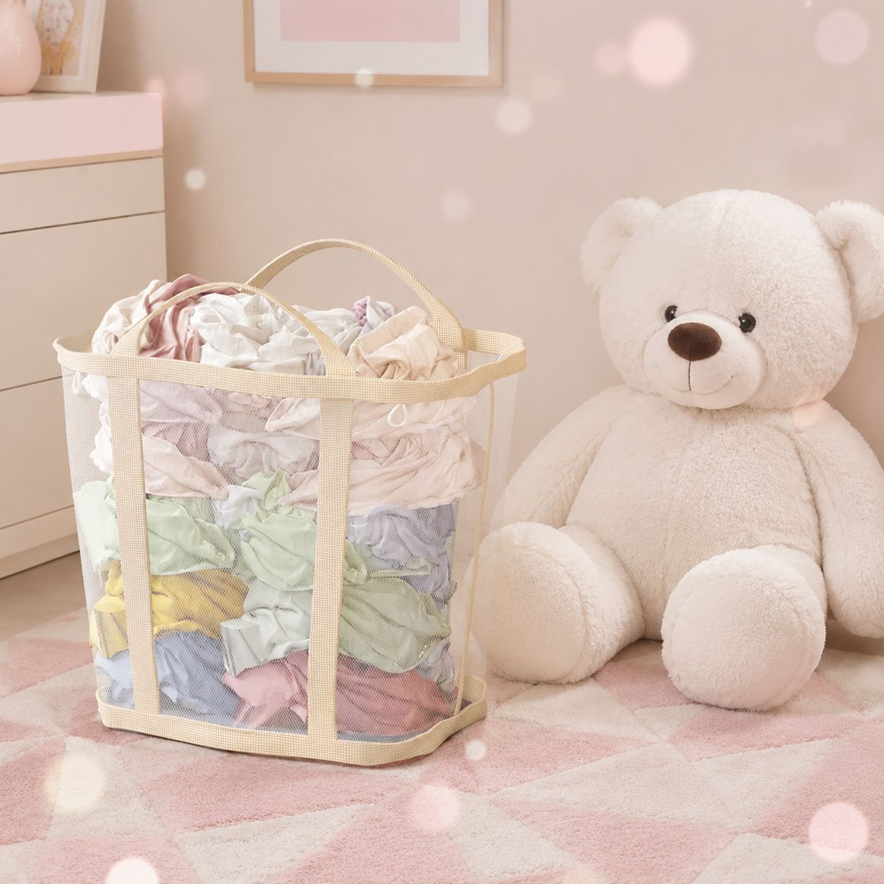 Panier à linge mural pliable design élégant pour salle de bain